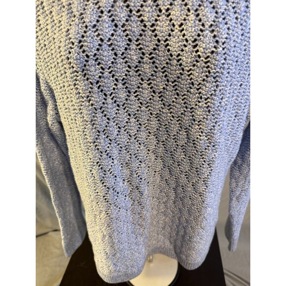 Talbots Womens Blue Knit Pullover Sweater Fall Cozy Size XL Classic - Picture 2 of 3